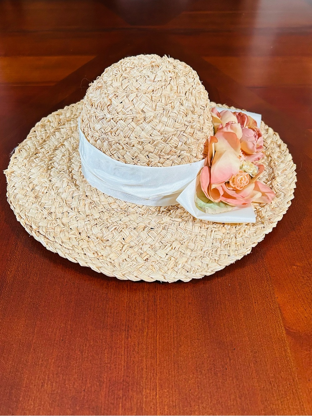 Vintage Banana Republic Floral Straw Hat - Picture 9 of 13